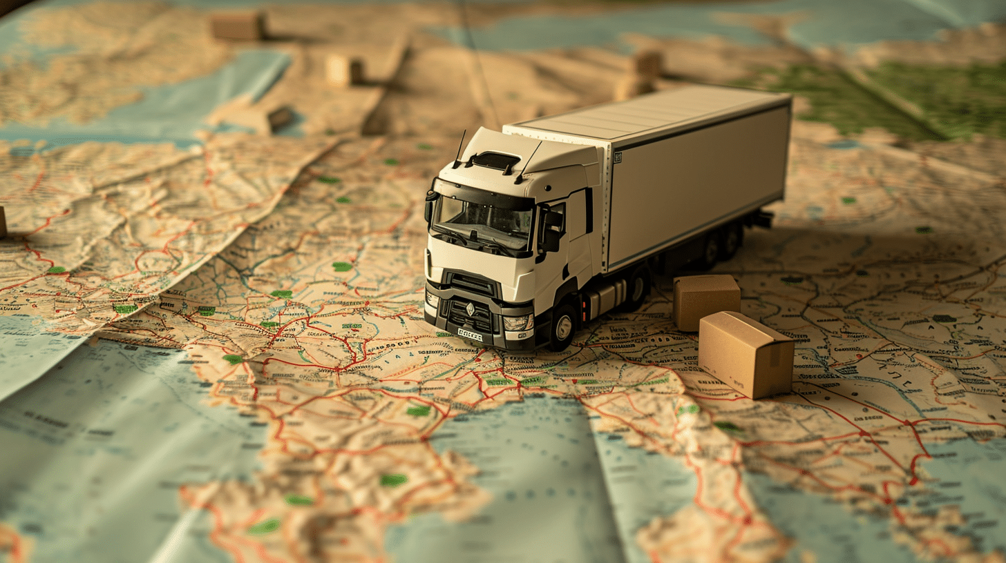 Paper map international logistics direx
